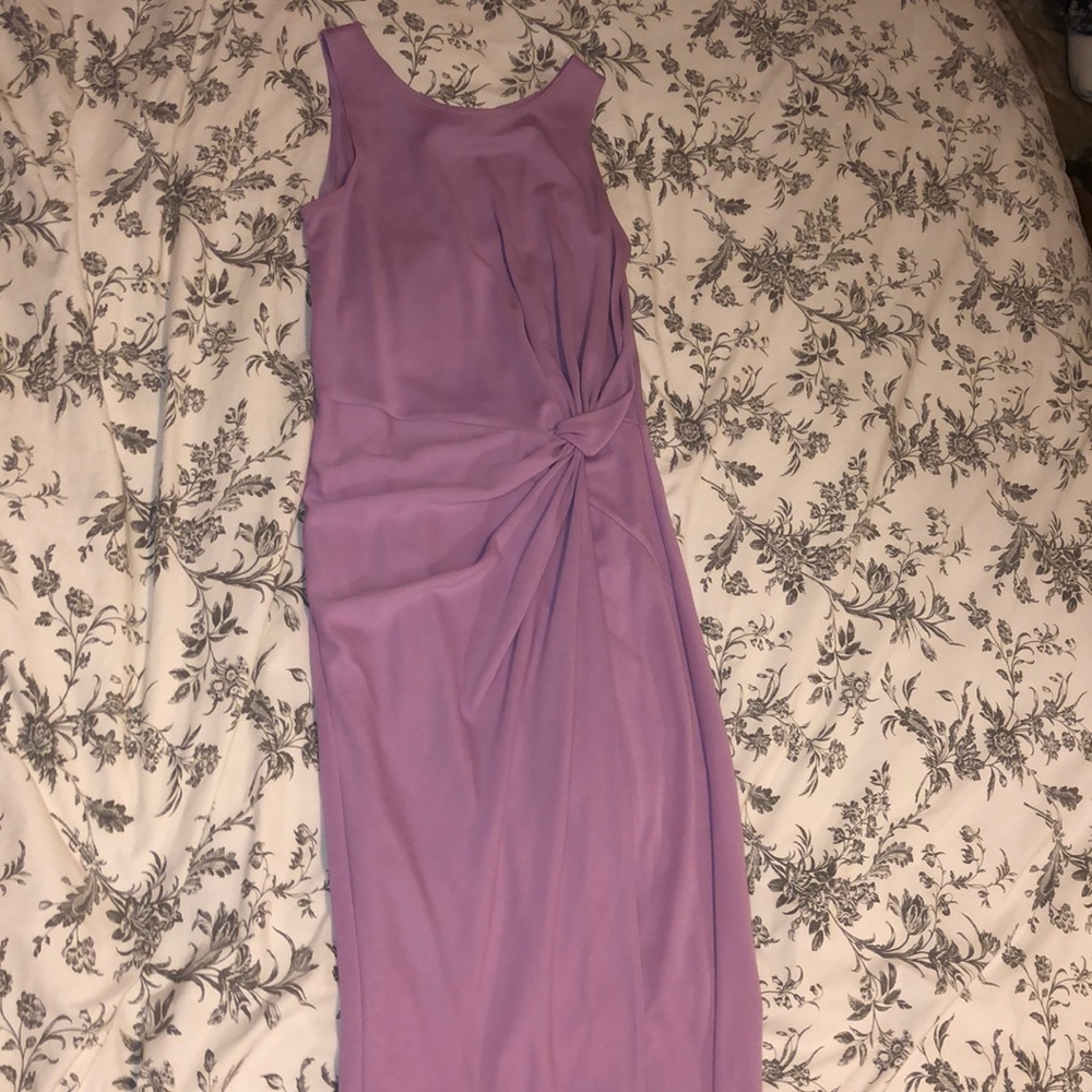Purple midi dress
